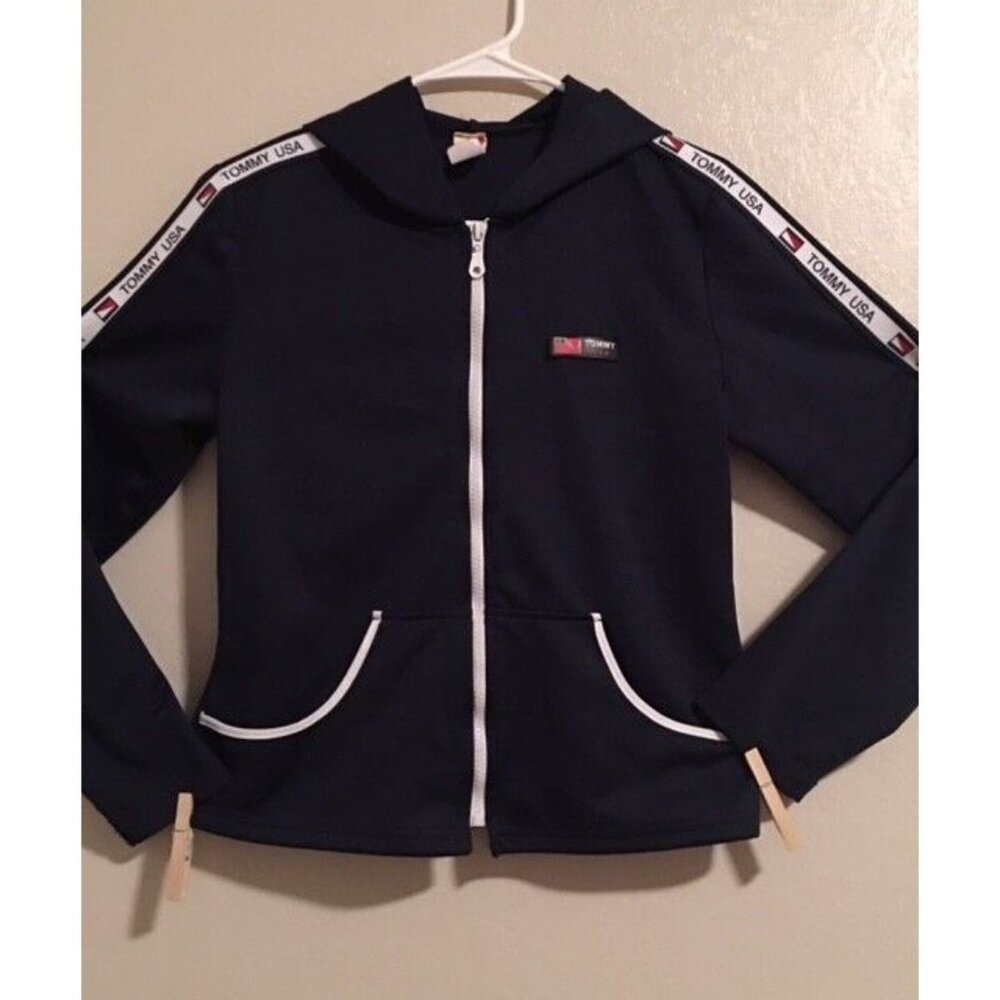 EUC Hoodie Calli U.S.A. Size M Tommy USA Full Zipper Front Long Sleeve USA